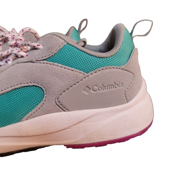Columbia Kids Pivot Sneakers Youth 7/Women's 8.5 Grey/Teal/Purple - Picture 9 of 11